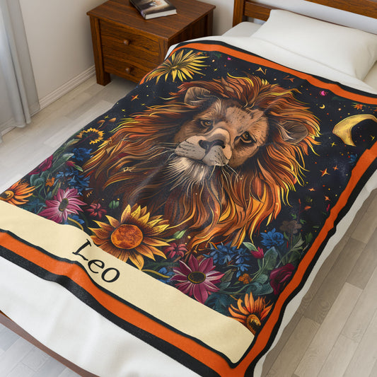 LEO Zodiac Plush Blanket – Soft Astrology Throw | The Astral Priestess