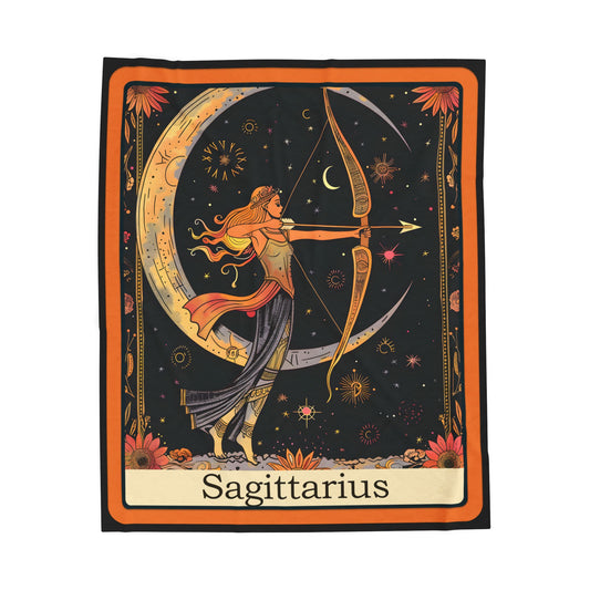 Sagittarius Zodiac Plush Blanket – Soft Astrology Throw | The Astral Priestess