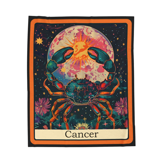 Cancer Zodiac Plush Blanket – Soft Astrology Throw | The Astral Priestess