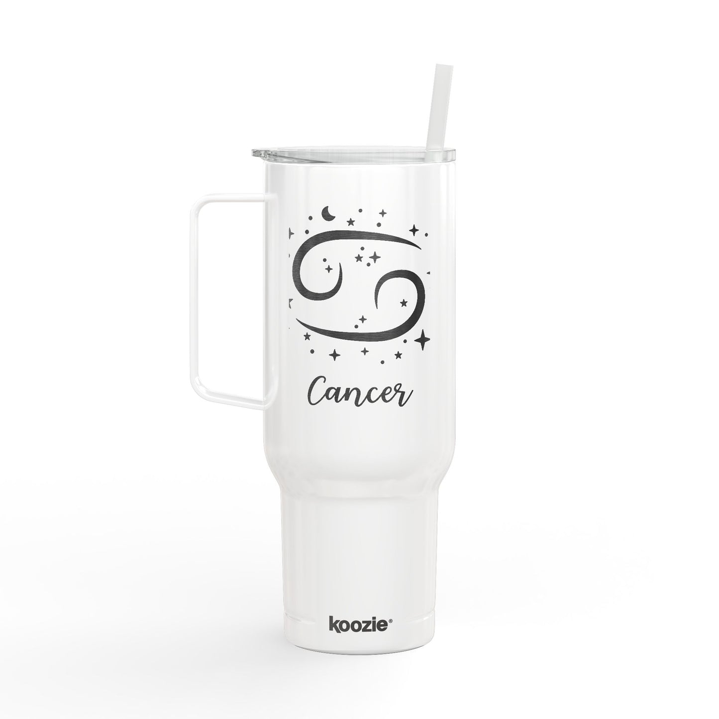 CANCER Zodiac Engraved Tumbler 40oz Insulated Travel Mug with Lid & Straw Multiple Colors