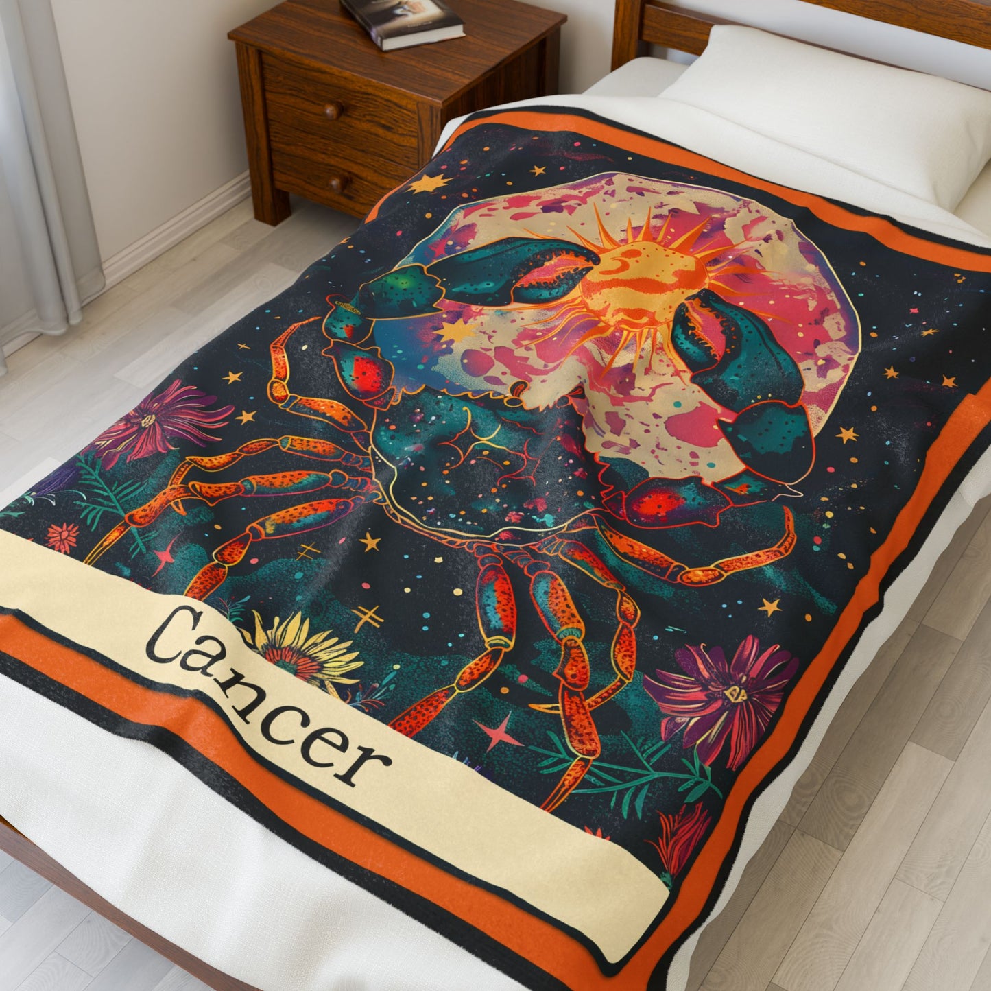 Cancer Zodiac Plush Blanket – Soft Astrology Throw | The Astral Priestess