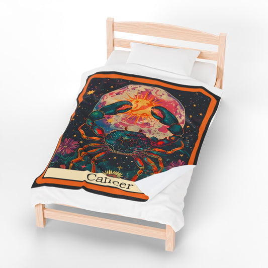 Cancer Zodiac Plush Blanket – Soft Astrology Throw | The Astral Priestess