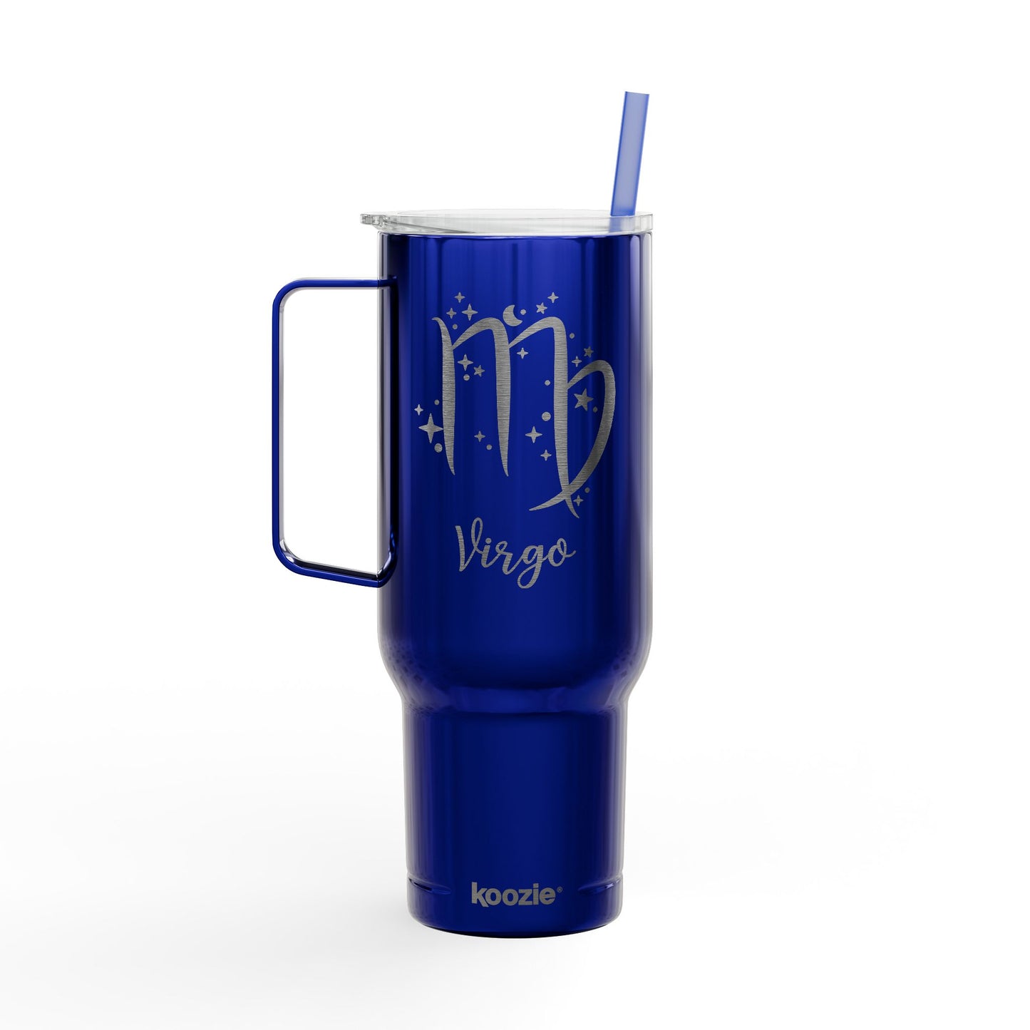 VIRGO Zodiac Engraved Tumbler Personalized 40oz Insulated Travel Mug with Lid & Straw Multiple Colors Astrology Gift