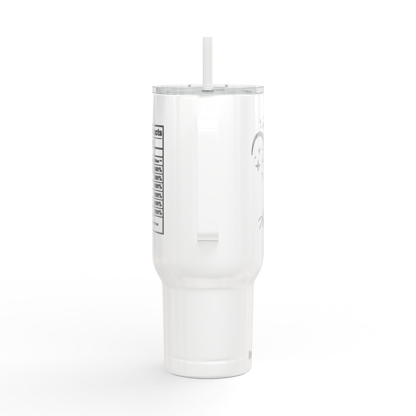 Aries Zodiac 40 oz Engraved Tumbler Insulated Coffee Beverage Travel Mug with Lid & Straw Multiple Colors