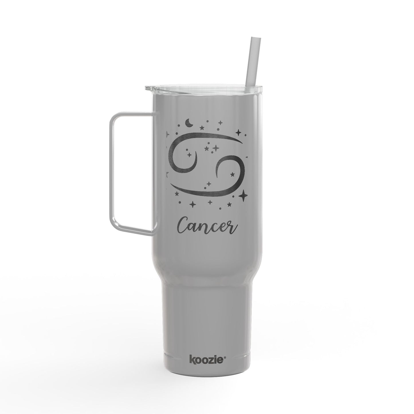 CANCER Zodiac Engraved Tumbler 40oz Insulated Travel Mug with Lid & Straw Multiple Colors
