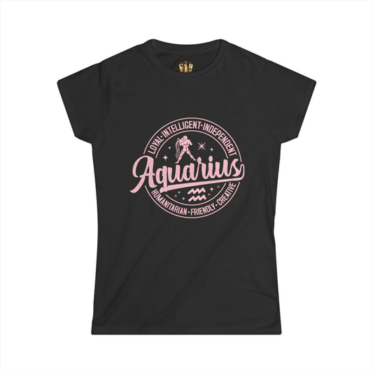 Aquarius Zodiac T-Shirt for Women – Softstyle Astrology Shirt | The Astral Priestes