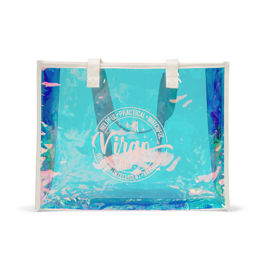 VIRGO Zodiac Holographic Beach Tote Bag Birthday Astrology Gifts