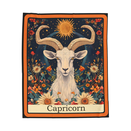 Capricorn Zodiac Plush Blanket – Soft Astrology Throw | The Astral Priestess
