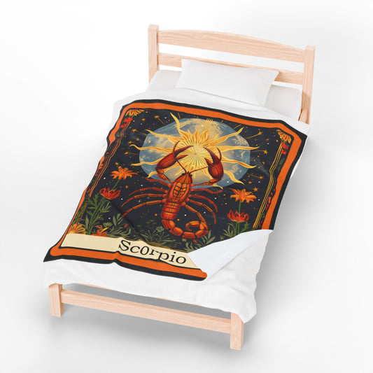 Scorpio Zodiac Plush Blanket – Soft Astrology Throw | The Astral Priestess