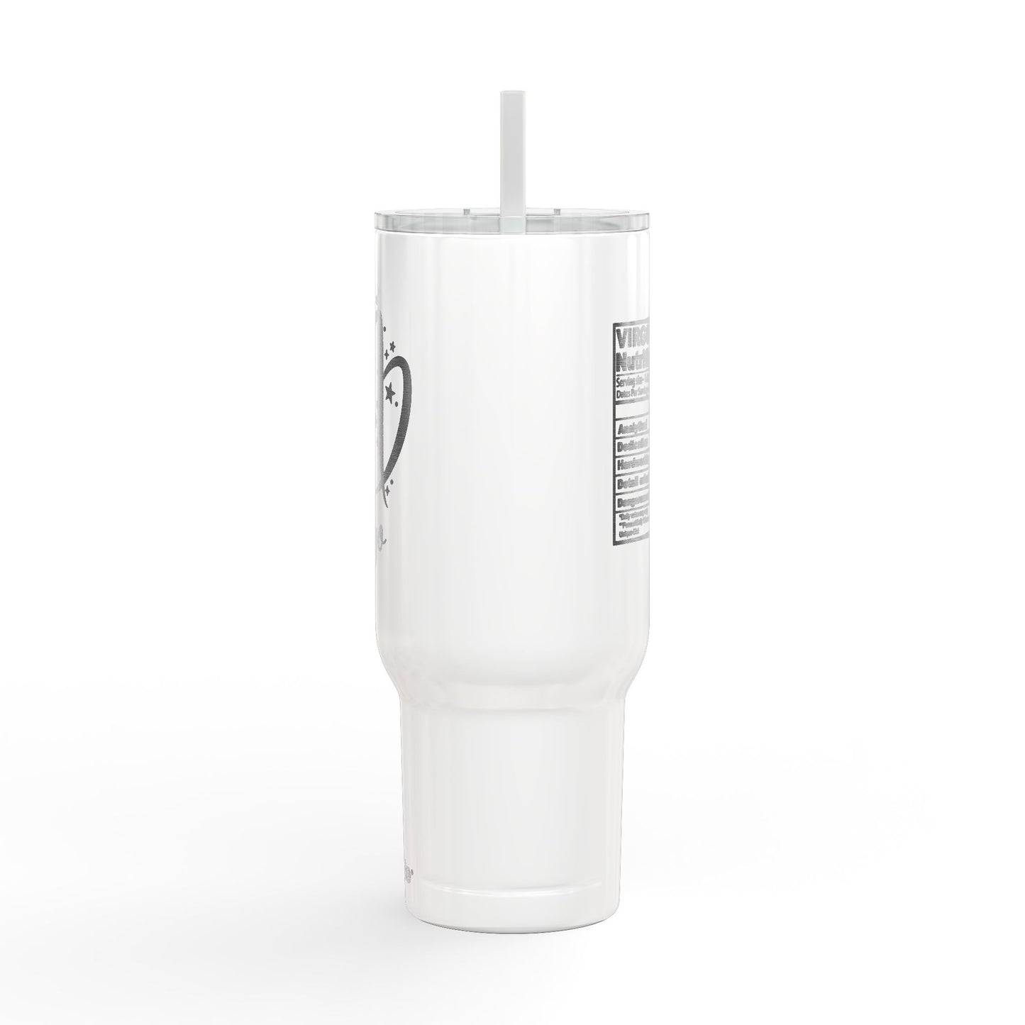 VIRGO Zodiac Engraved Tumbler Personalized 40oz Insulated Travel Mug with Lid & Straw Multiple Colors Astrology Gift