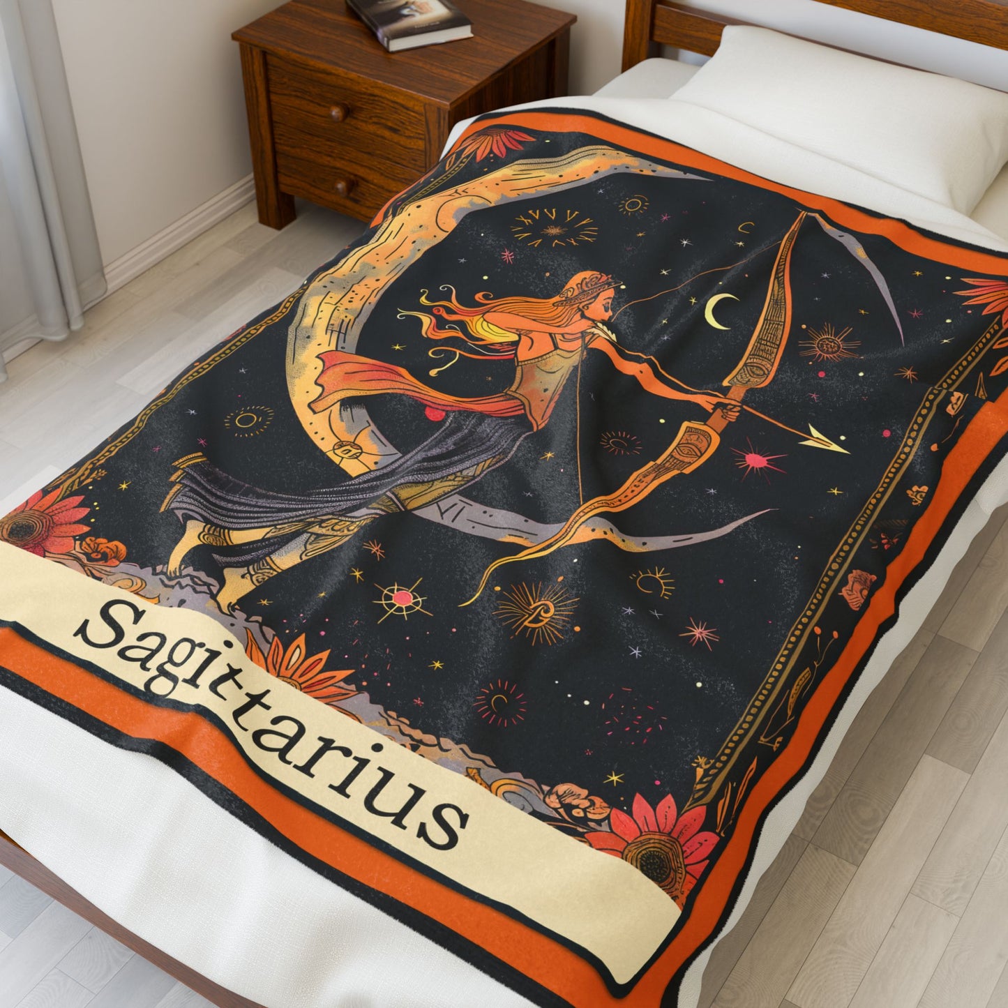Sagittarius Zodiac Plush Blanket – Soft Astrology Throw | The Astral Priestess