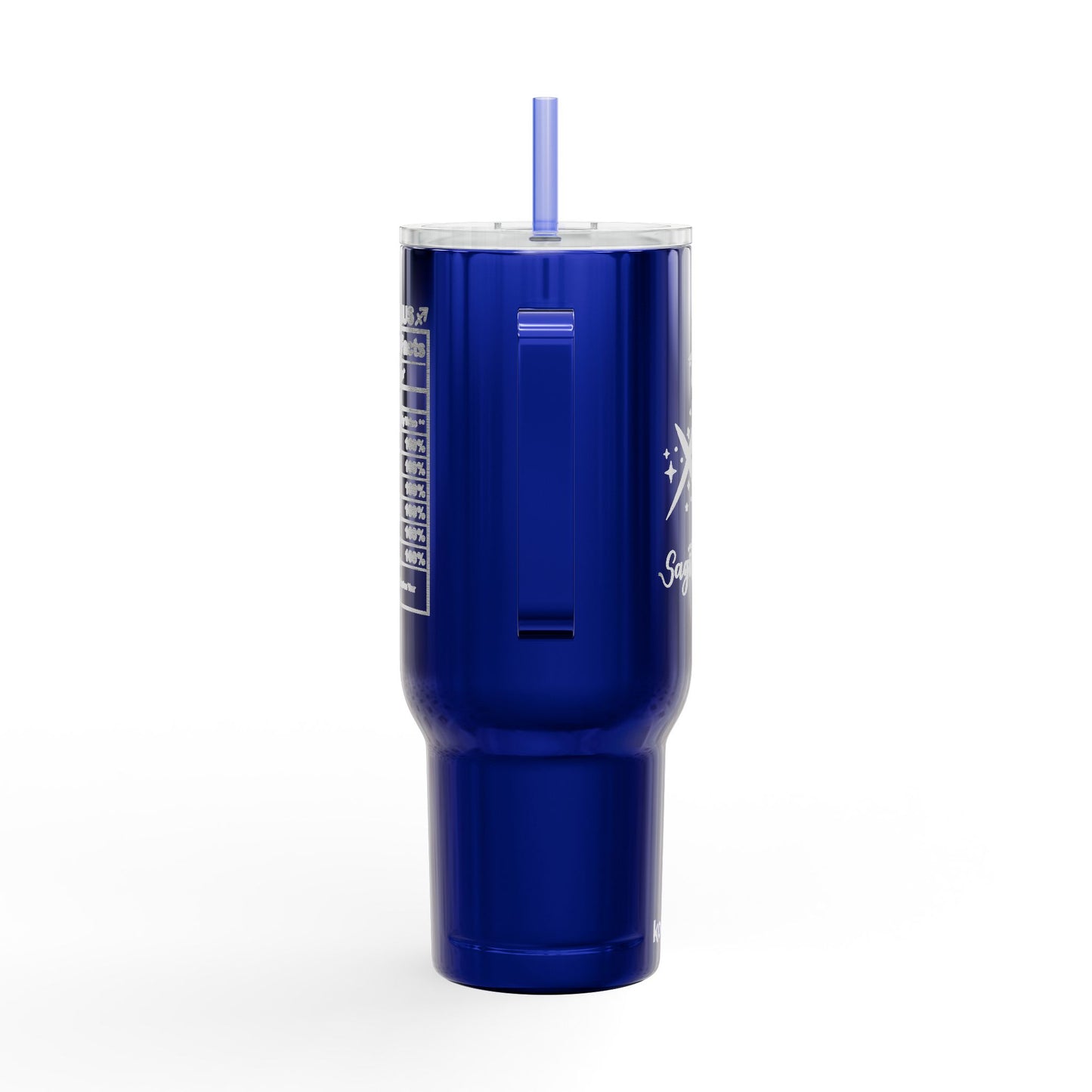 Sagittarius Zodiac Engraved Tumbler Personalized 40oz Insulated Travel Mug with Lid & Straw Multiple Colors Astrology Gift