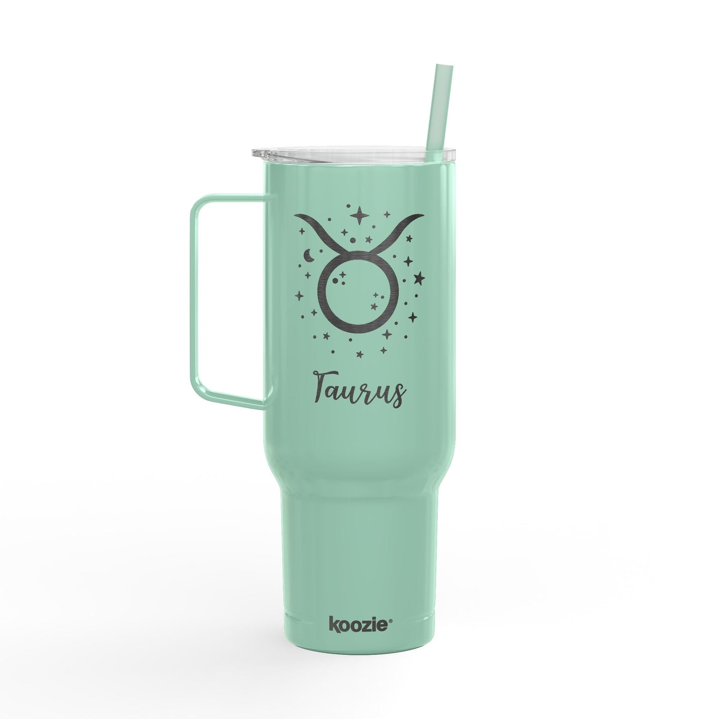 TAURUS Zodiac Engraved Tumbler 40oz Insulated Travel Mug with Lid & Straw Multiple Colors