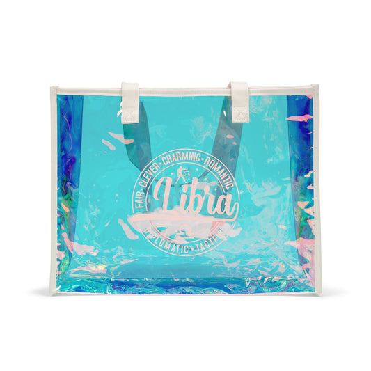 LIBRA Zodiac Holographic Beach Tote Bag Birthday Astrology Gifts