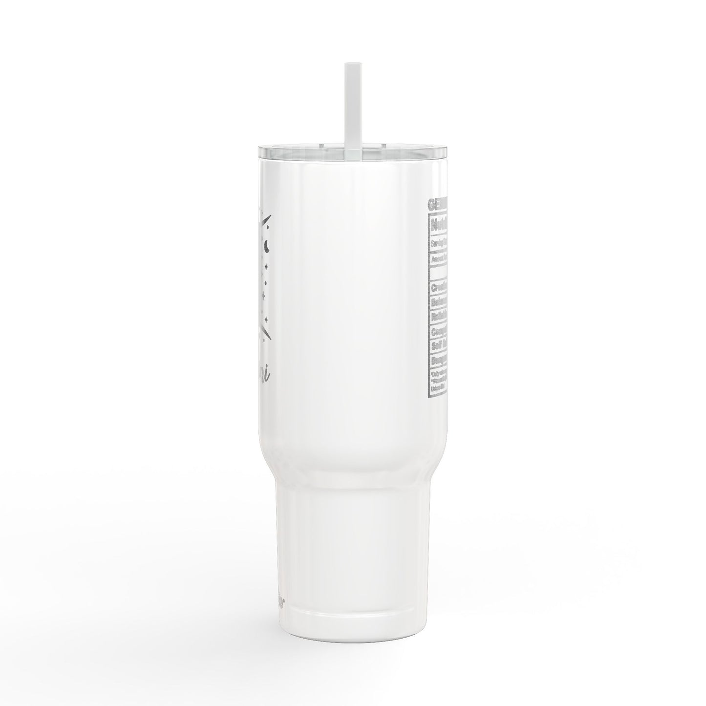 GEMINI Zodiac Engraved Tumbler 40oz Insulated Travel Mug with Lid & Straw Multiple Colors