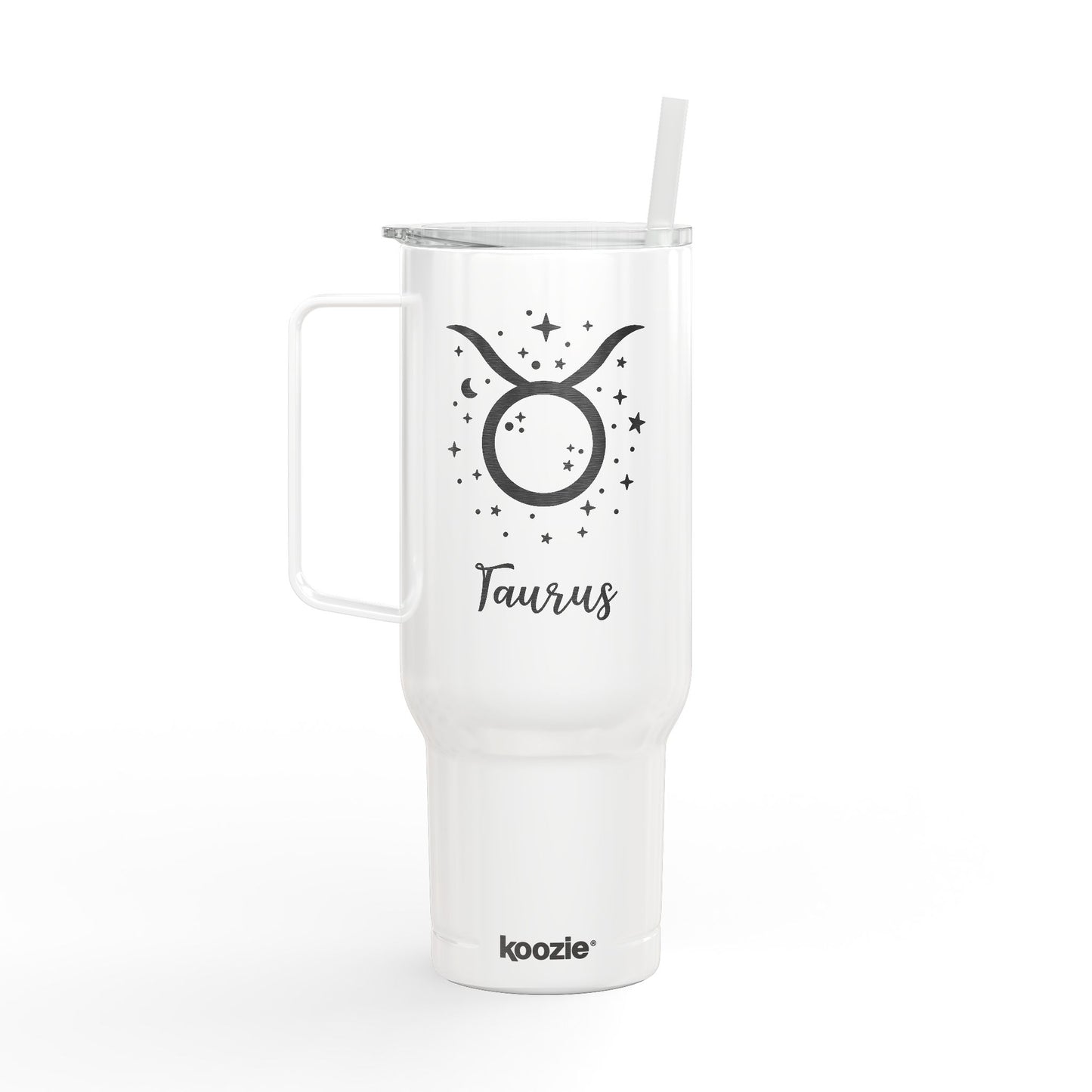 TAURUS Zodiac Engraved Tumbler 40oz Insulated Travel Mug with Lid & Straw Multiple Colors