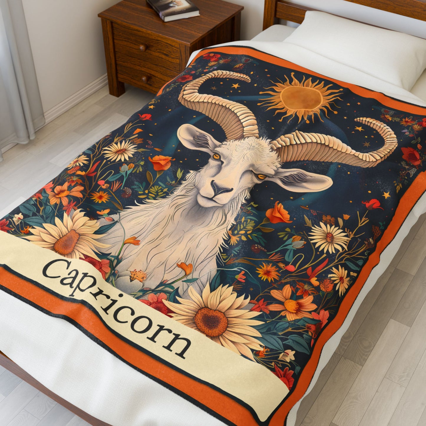 Capricorn Zodiac Plush Blanket – Soft Astrology Throw | The Astral Priestess