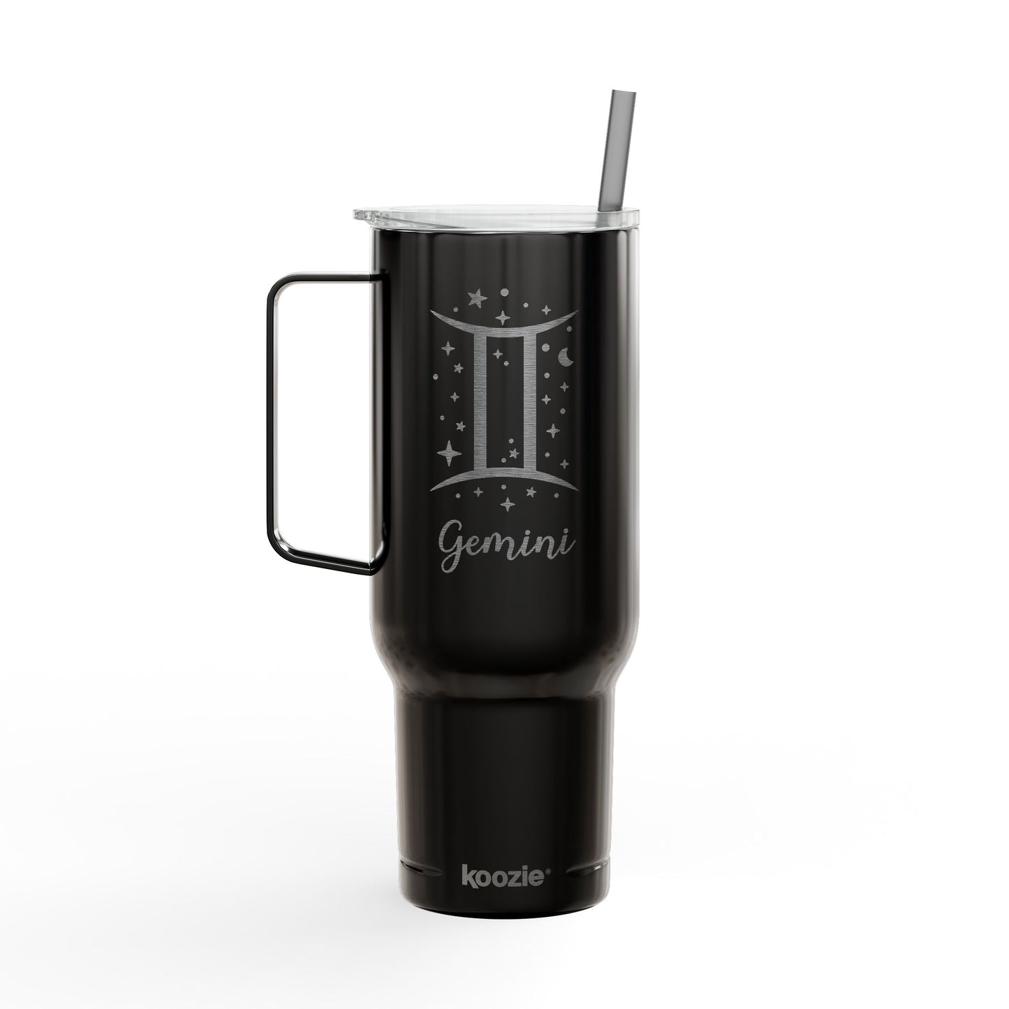 GEMINI Zodiac Engraved Tumbler 40oz Insulated Travel Mug with Lid & Straw Multiple Colors
