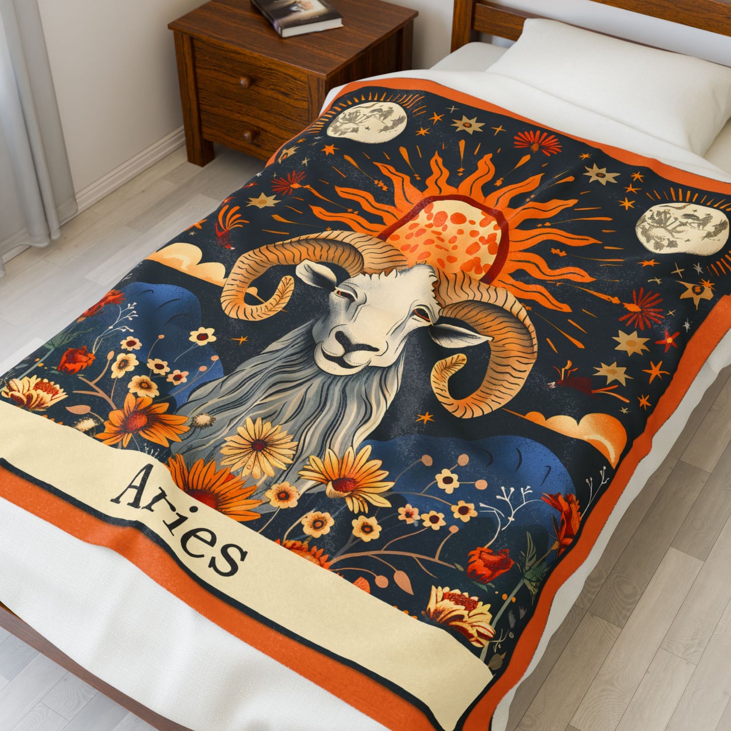Aries Zodiac Plush Blanket – Soft Astrology Throw | The Astral Priestess