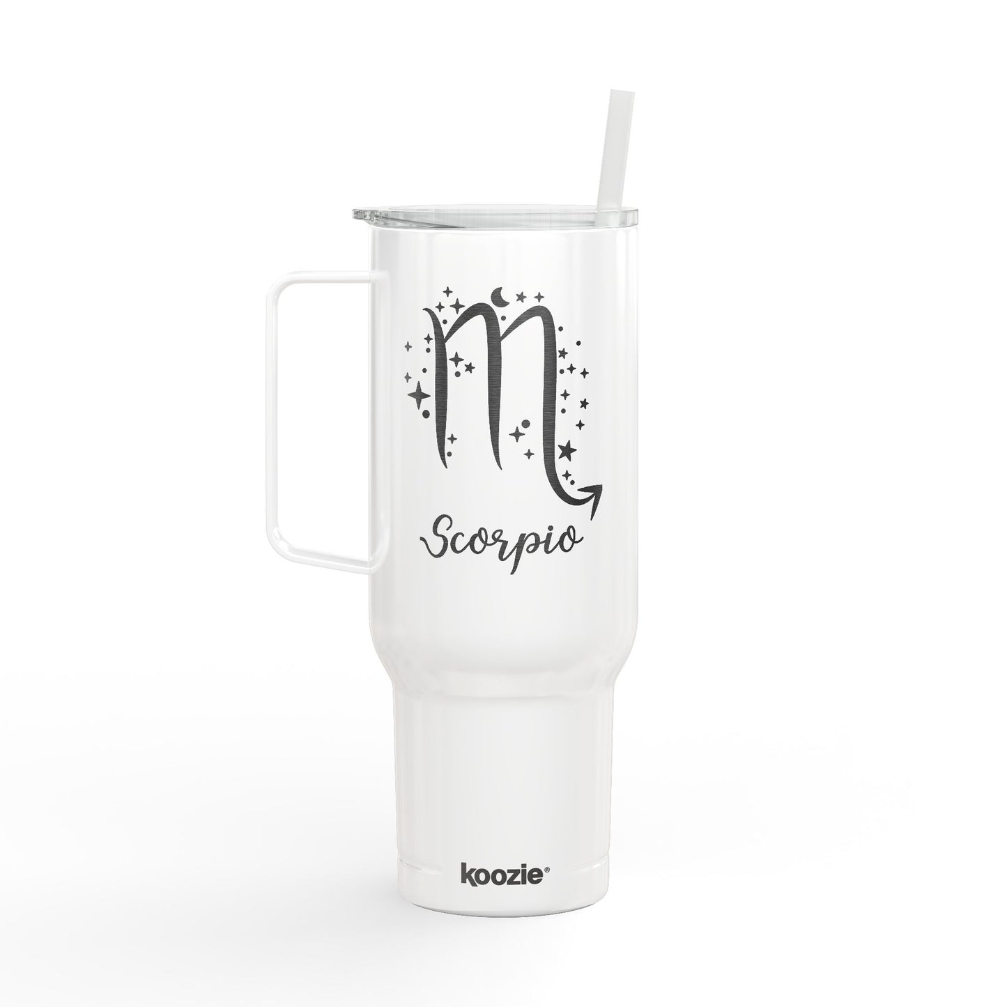 SCORPIO Zodiac Engraved Tumbler 40oz Insulated Travel Mug with Lid & Straw Multiple Colors