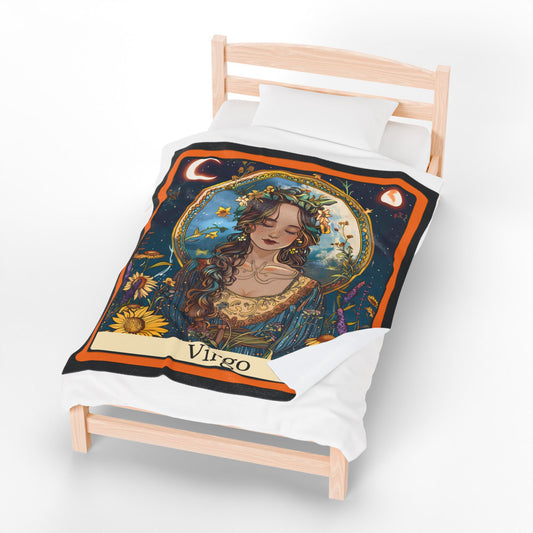 VIRGO Zodiac Plush Blanket – Soft Astrology Throw | The Astral Priestess