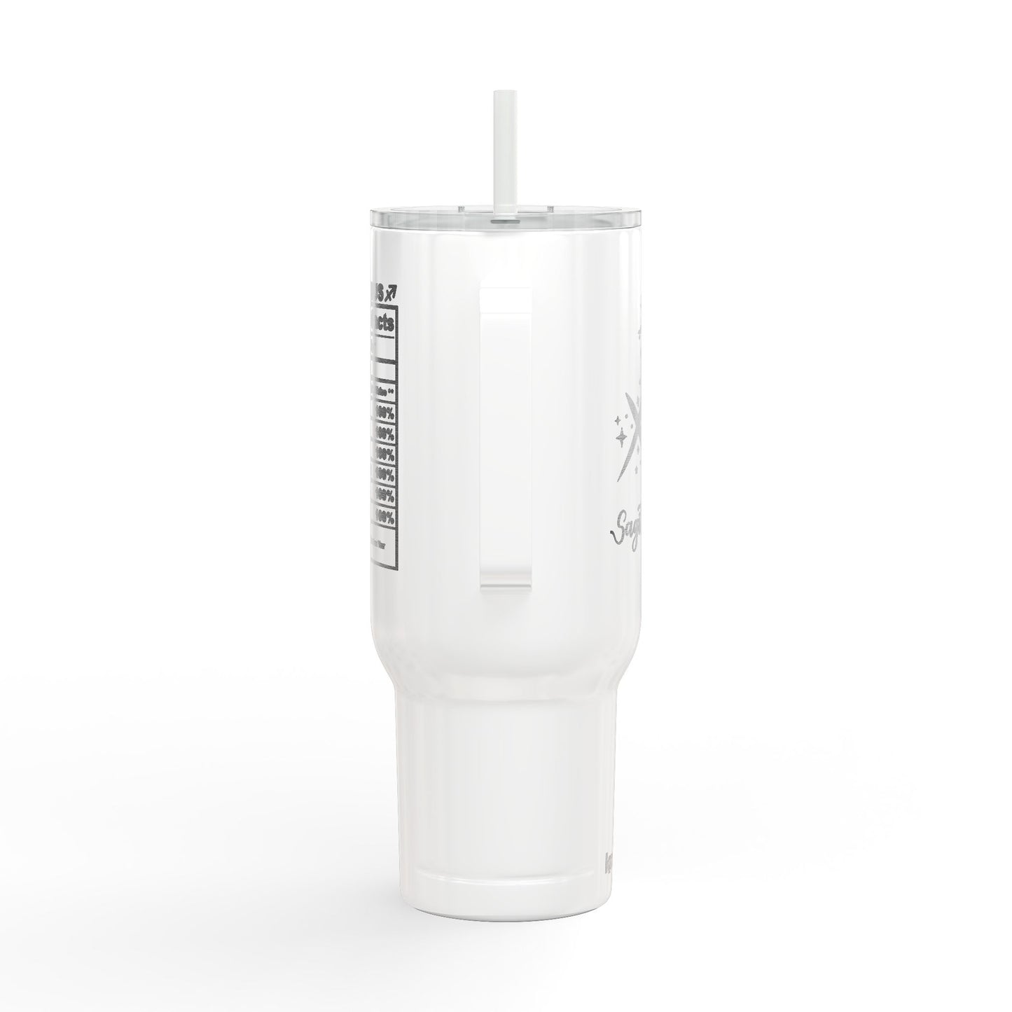 Sagittarius Zodiac Engraved Tumbler Personalized 40oz Insulated Travel Mug with Lid & Straw Multiple Colors Astrology Gift