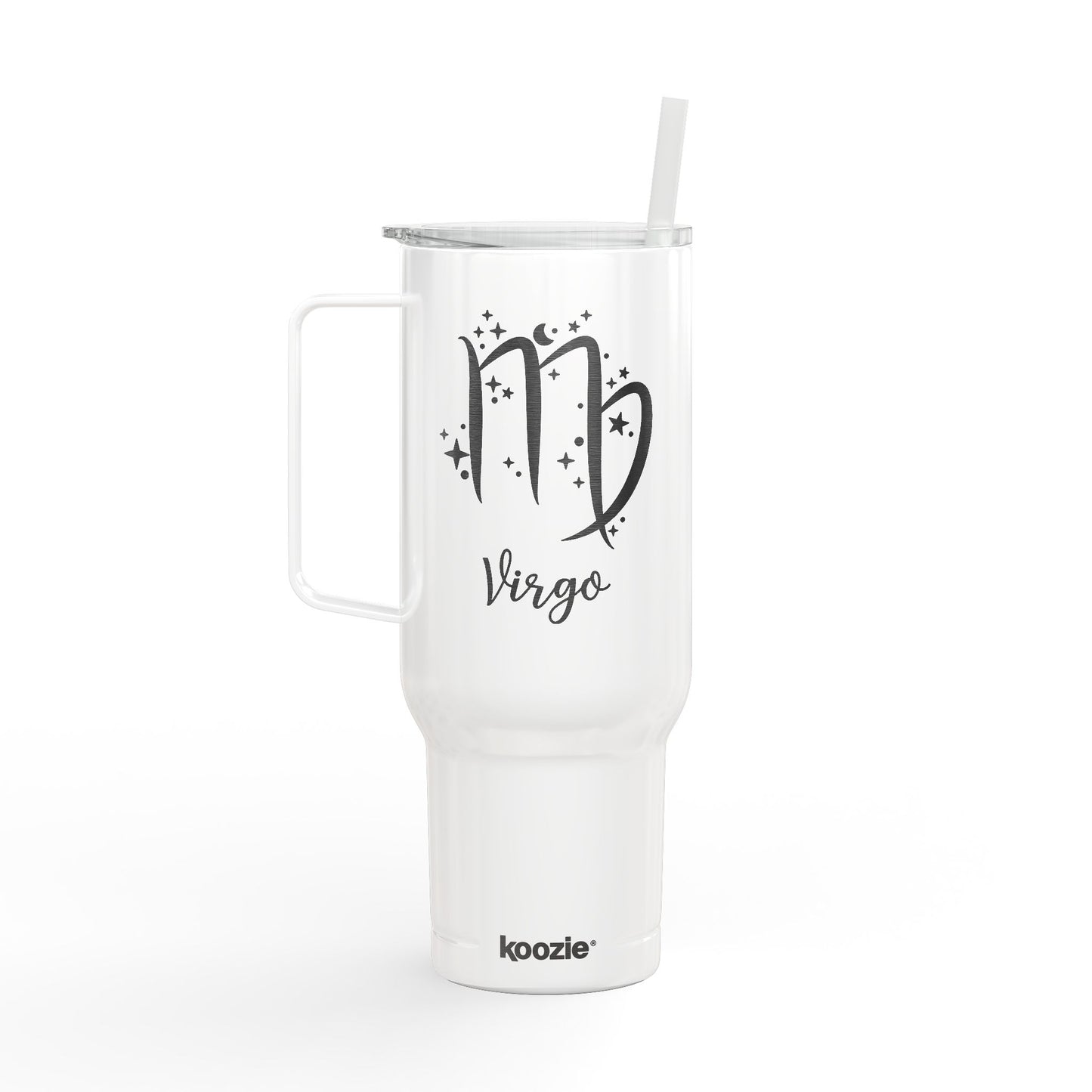 VIRGO Zodiac Engraved Tumbler Personalized 40oz Insulated Travel Mug with Lid & Straw Multiple Colors Astrology Gift