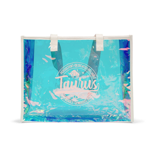 TAURUS Zodiac Holographic Beach Tote Bag Birthday Astrology Gifts