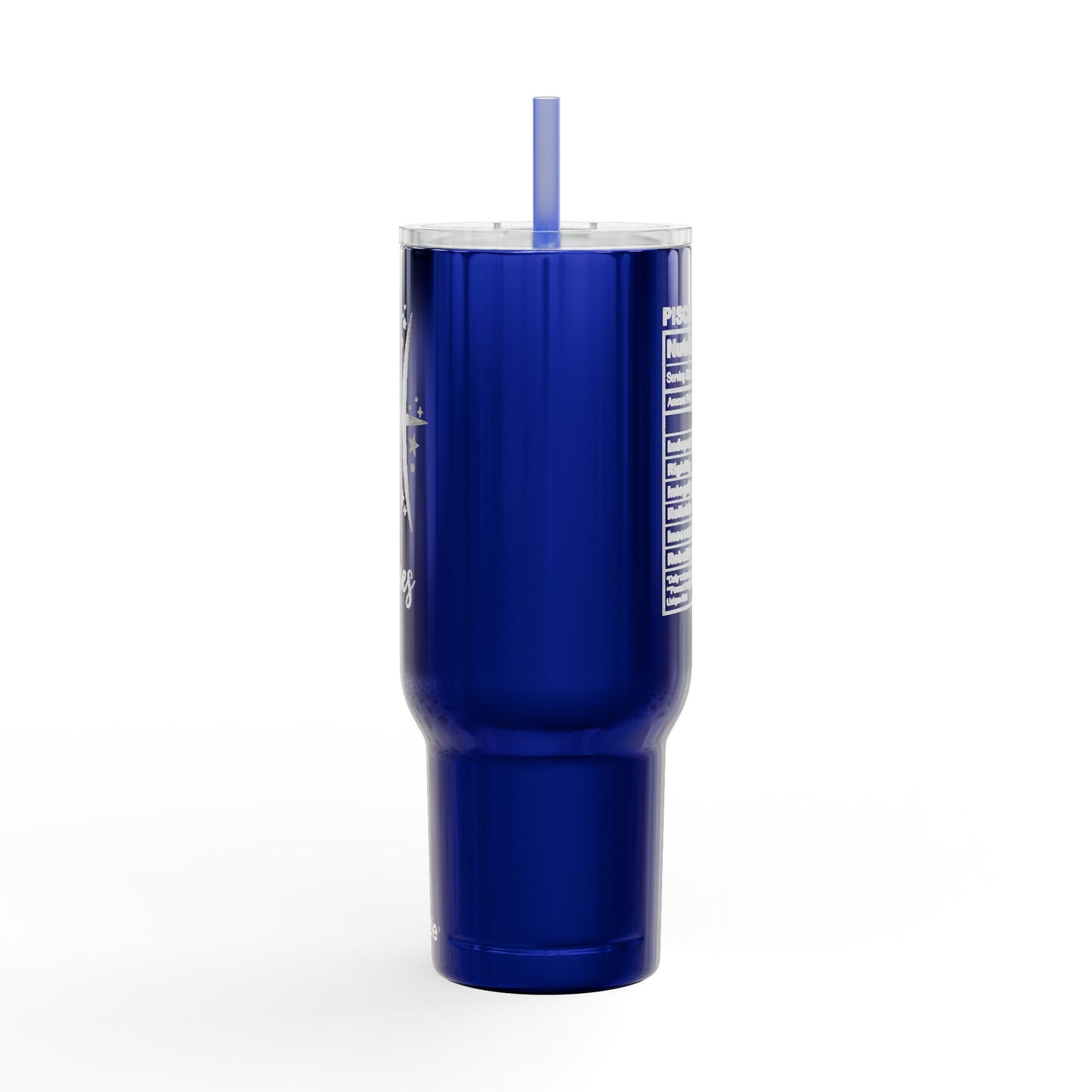 PISCES Zodiac Engraved Tumbler 40oz Insulated Travel Mug with Lid & Straw Multiple Colors