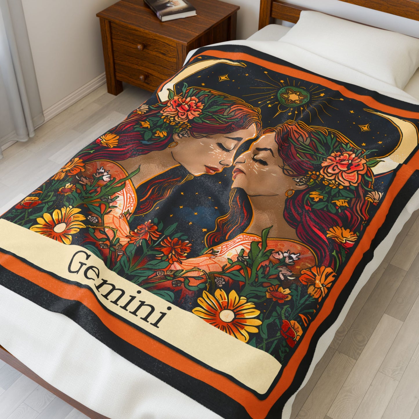 GEMINI Zodiac Plush Blanket – Soft Astrology Throw | The Astral Priestess