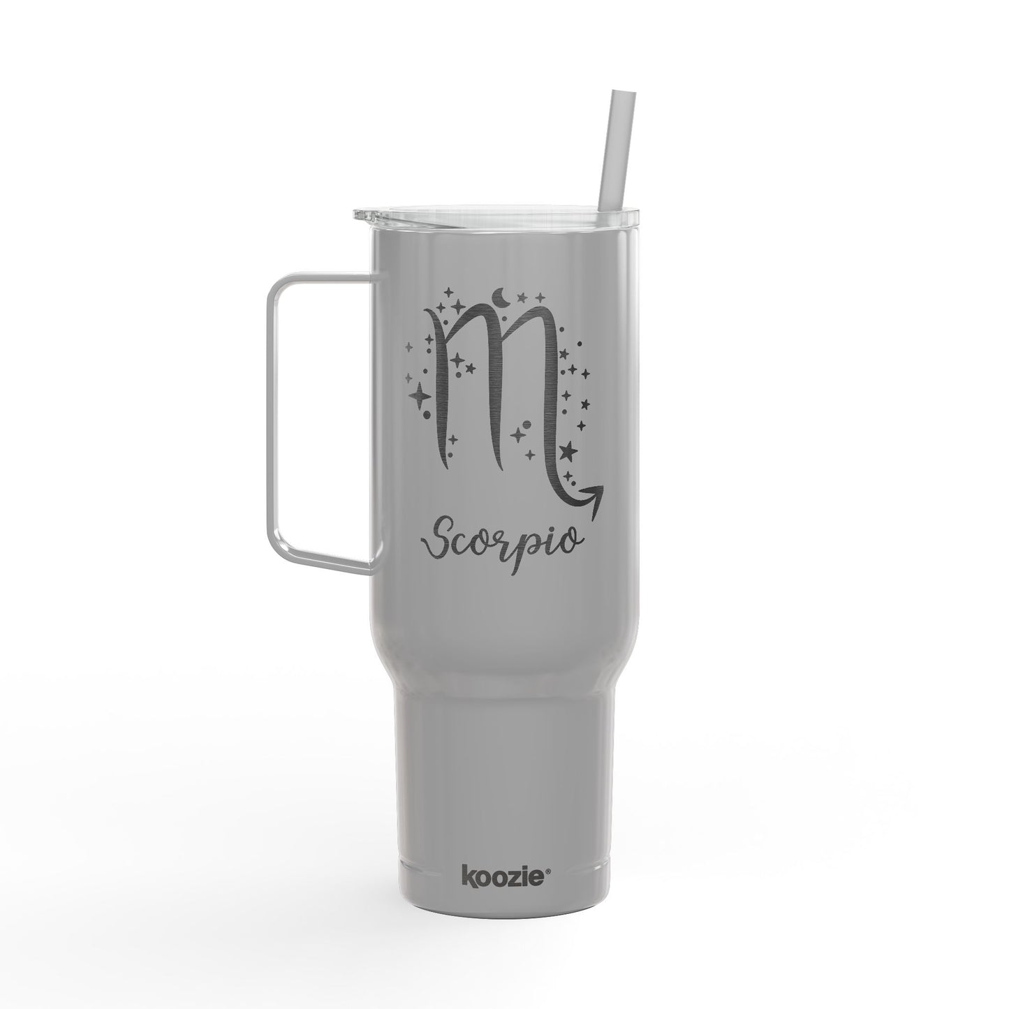 SCORPIO Zodiac Engraved Tumbler 40oz Insulated Travel Mug with Lid & Straw Multiple Colors