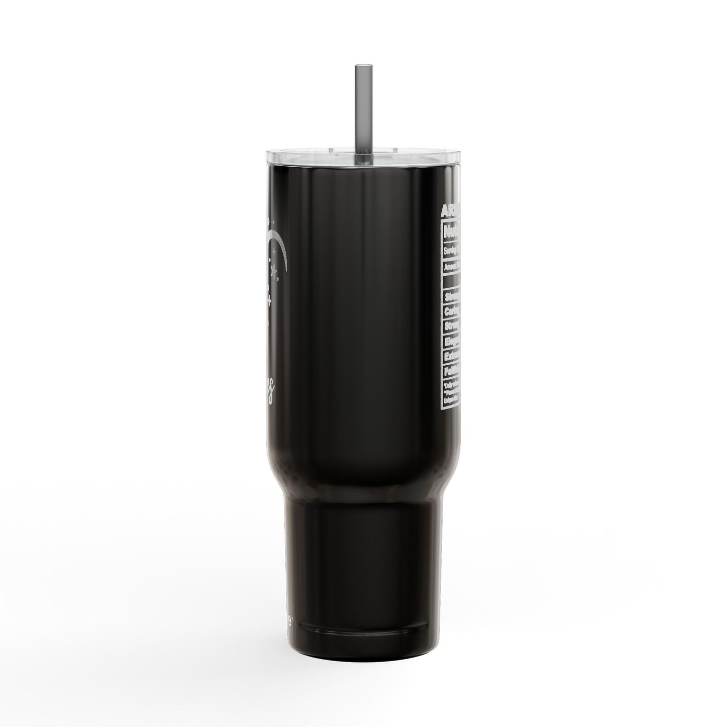 Aries Zodiac 40 oz Engraved Tumbler Insulated Coffee Beverage Travel Mug with Lid & Straw Multiple Colors