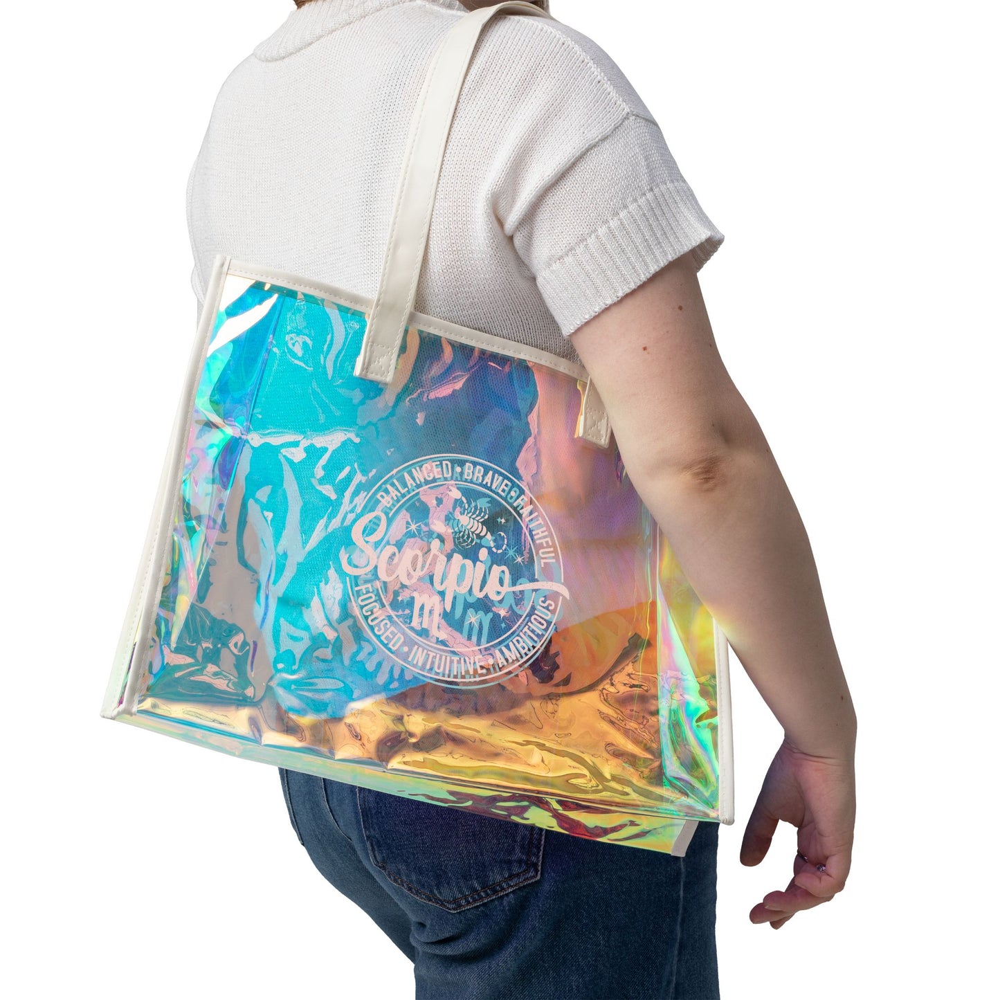 SCORPIO Zodiac Holographic Beach Tote Bag Birthday Astrology Gifts