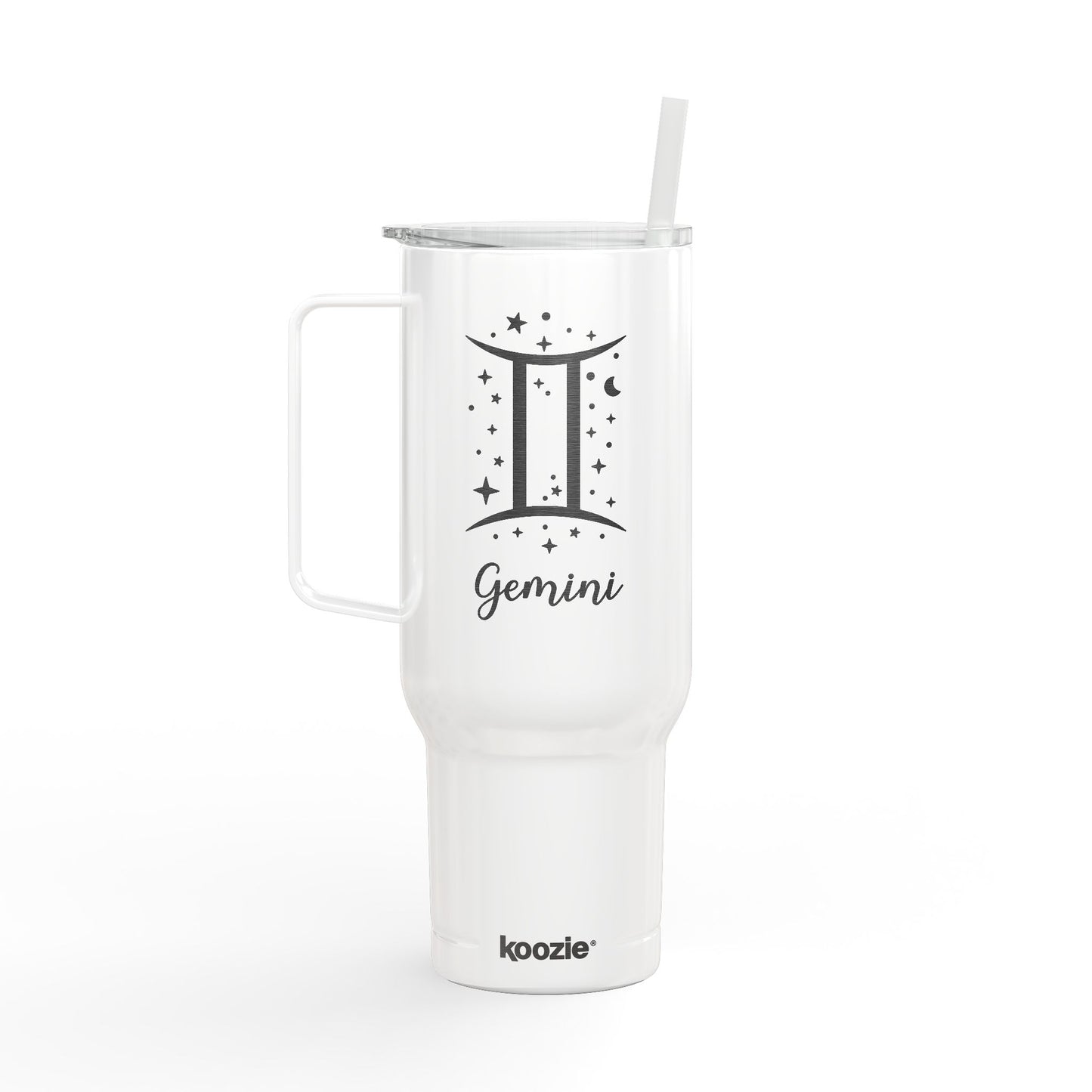 GEMINI Zodiac Engraved Tumbler 40oz Insulated Travel Mug with Lid & Straw Multiple Colors