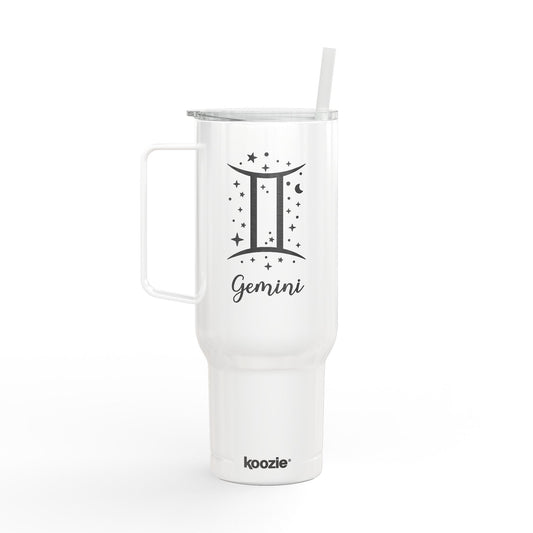 GEMINI Zodiac Engraved Tumbler 40oz Insulated Travel Mug with Lid & Straw Multiple Colors