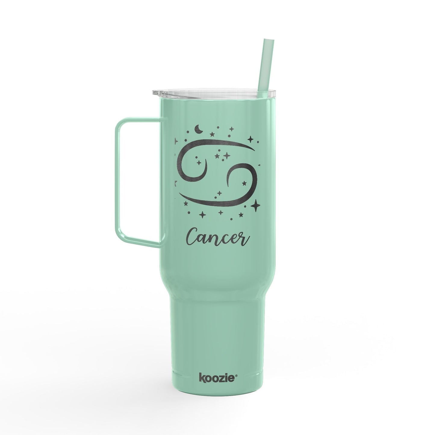 CANCER Zodiac Engraved Tumbler 40oz Insulated Travel Mug with Lid & Straw Multiple Colors