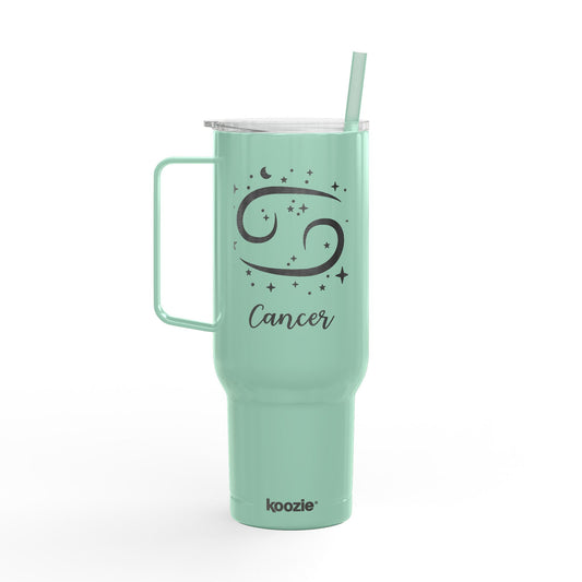 CANCER Zodiac Engraved Tumbler 40oz Insulated Travel Mug with Lid & Straw Multiple Colors