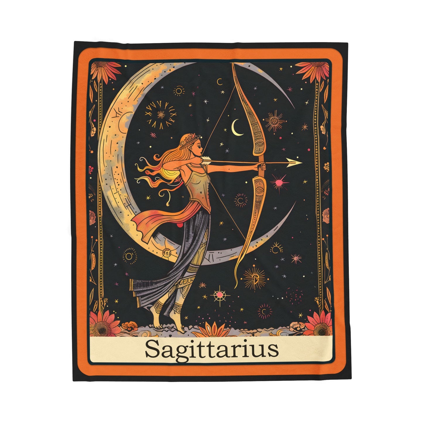 Sagittarius Zodiac Plush Blanket – Soft Astrology Throw | The Astral Priestess