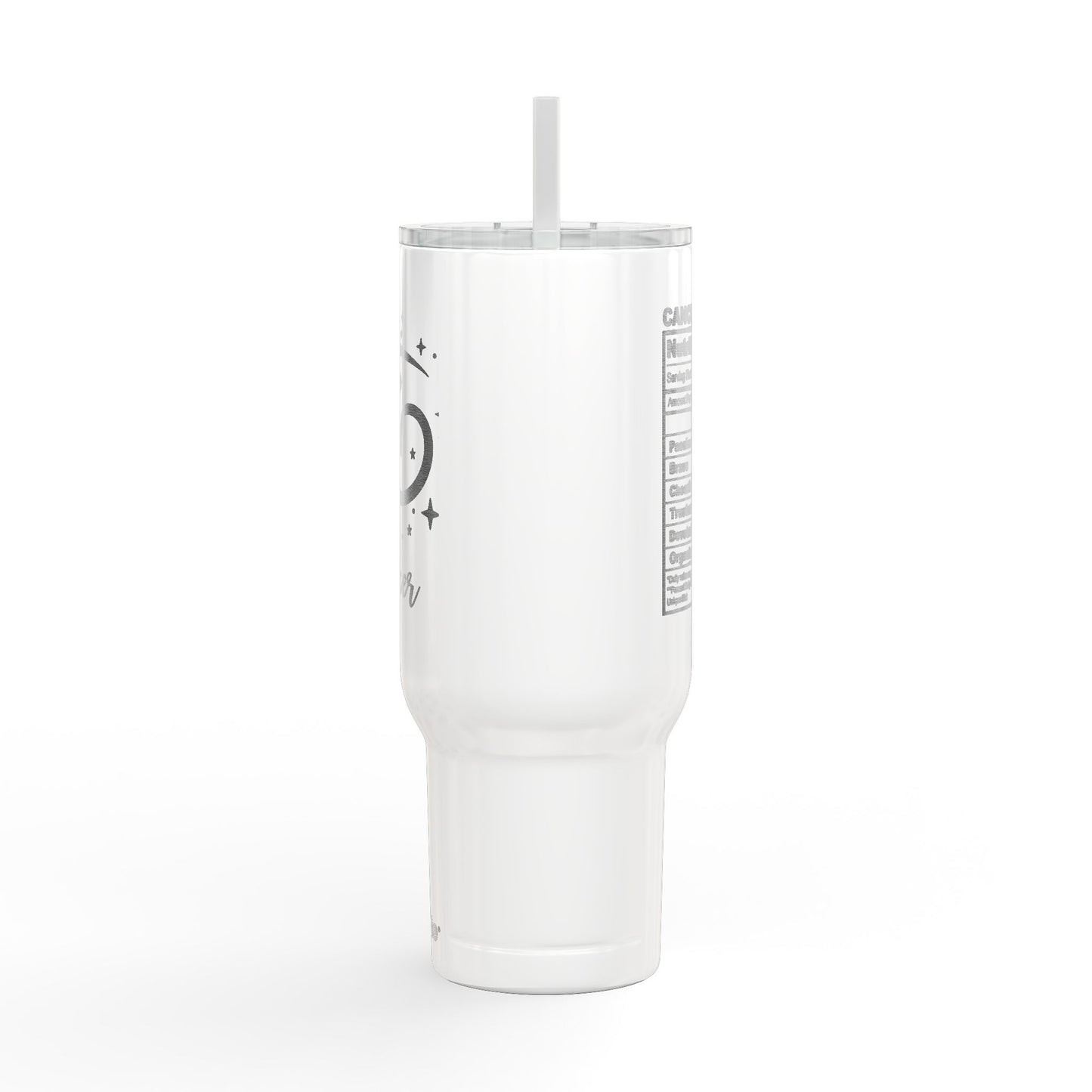 CANCER Zodiac Engraved Tumbler 40oz Insulated Travel Mug with Lid & Straw Multiple Colors