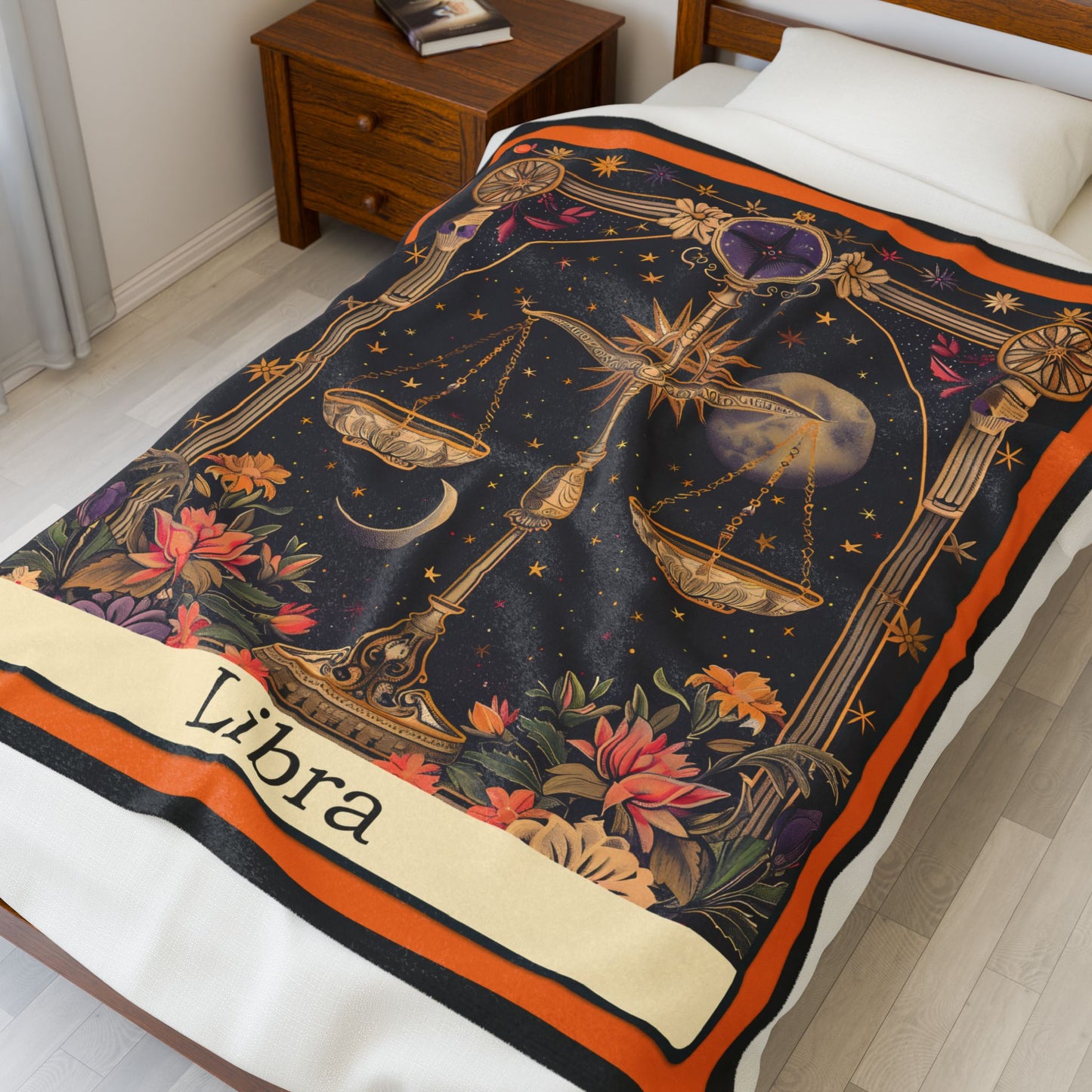 LIBRA Zodiac Plush Blanket – Soft Astrology Throw | The Astral Priestess