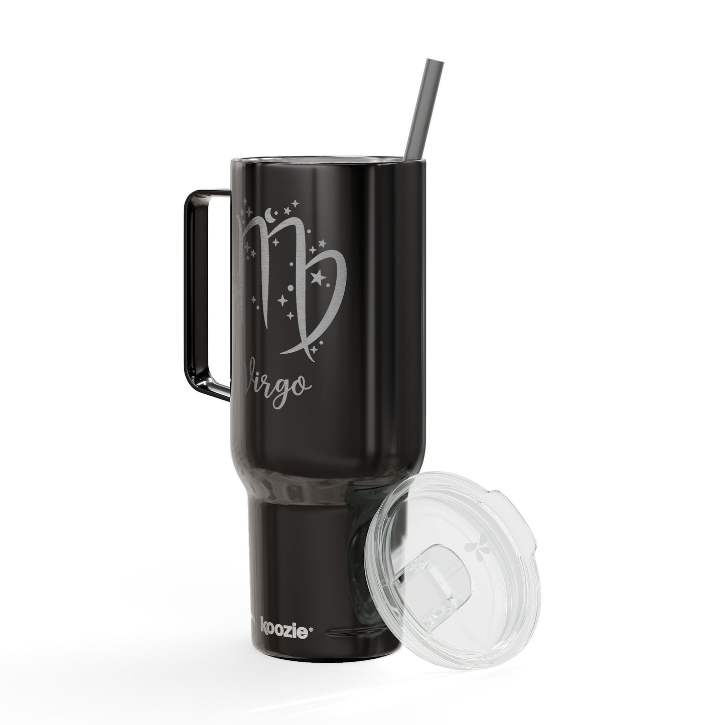 VIRGO Zodiac Engraved Tumbler Personalized 40oz Insulated Travel Mug with Lid & Straw Multiple Colors Astrology Gift