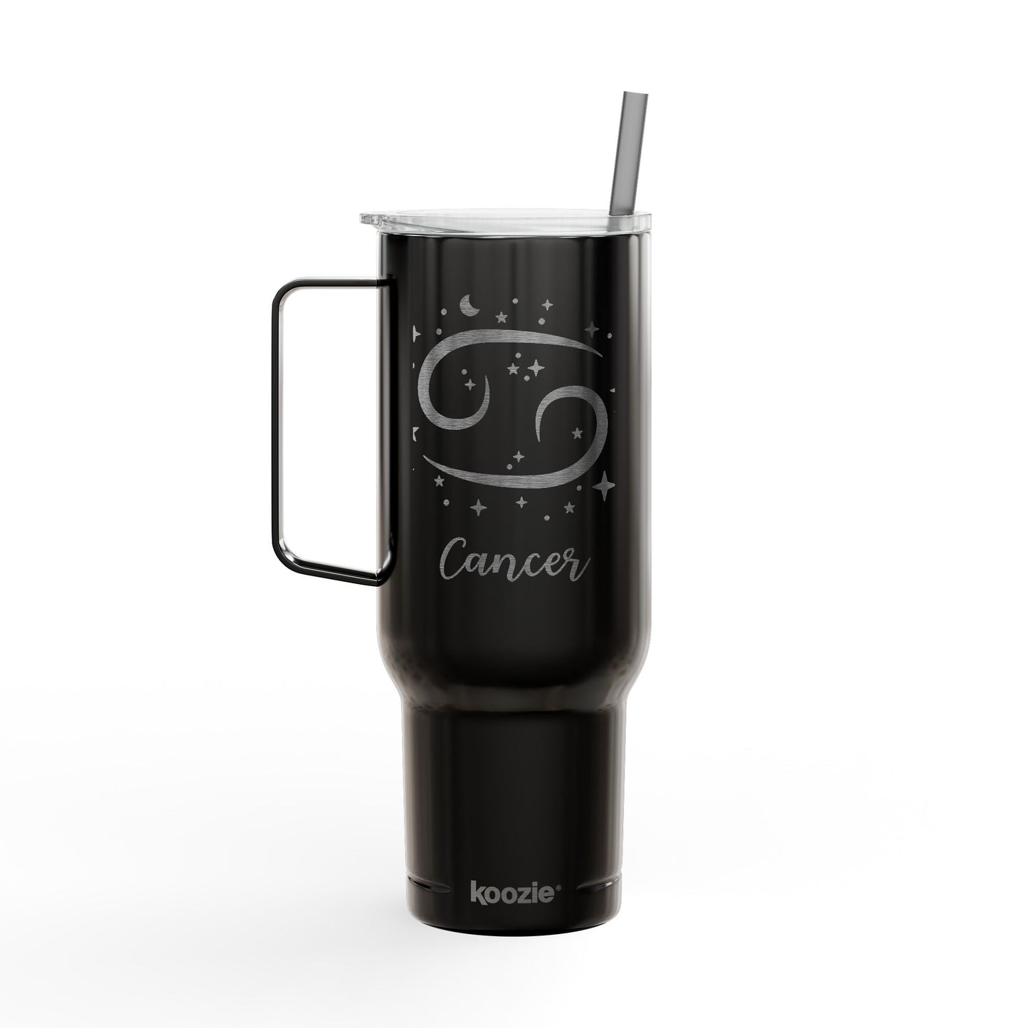 CANCER Zodiac Engraved Tumbler 40oz Insulated Travel Mug with Lid & Straw Multiple Colors